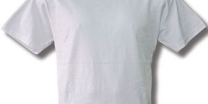 Pure Cotton White Round Neck T Shirt