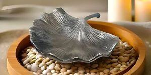 Silver Aluminium Leaf Shape Bowl