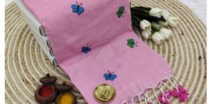 Ladies Embroidered Cotton Saree