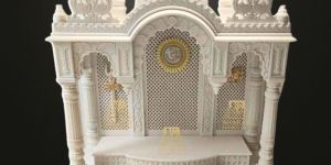 White Marble Handcrafted Home Temple