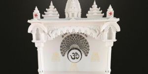 White Marble Peacock Design Home Temple