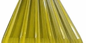 Yellow Color Coated Curved Roofing Sheet