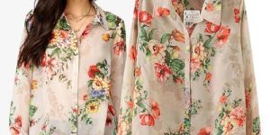 Stylish Ladies Georgette Printed Shirt