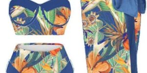 Womens Bikin Three Piece Swimwear