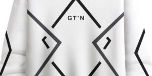 White Printed Full Sleeve Round Neck T Shirt