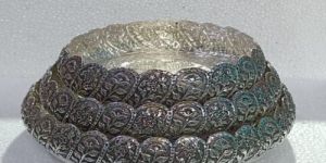 Tiered Silver Plated Decorative Bowl