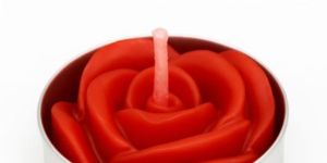 Royal Gold Red Rose Soy Wax Tea Light Candle