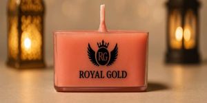Royal Gold Red Square Soy Wax Tea Light Candle