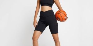 Riyu Polyester High Waisted Active Short