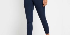 Riyu Women'S Polyester Blue Casual High Rise Waistband Highwaisted Legging