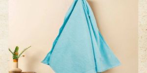 Sky Blue Bordered Bath Towel