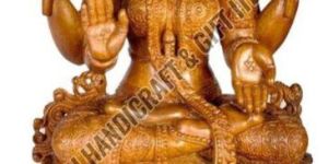 Wooden Mata Laxmi Statue