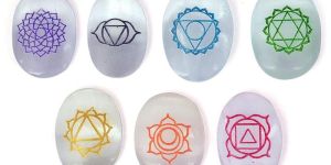 Selenite 7 Chakra Stone
