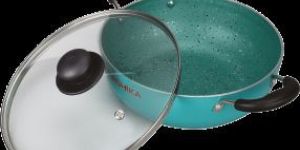 5L Yashika Green Spatter Coat Nonstick Cookware Kadai