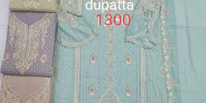 green ladies jarkan dupatta suit set