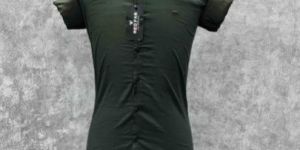 Stylish Dark Green Plain Full Sleeve Shirt
