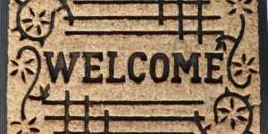 Fancy Rubber Backing Welcome Coir Doormat