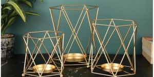 Set of 3 Iron Tealight Candle Holder