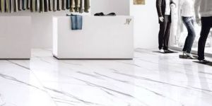 white marble flooring stone