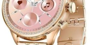 h s calling heart monitoring golden smartwatch