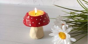 Mashroom Ceramic Diwali Candle Holder