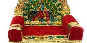 Wooden Golden Ganesh Ji Sinhasan