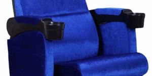 Modern Push Back Blue Auditorium Chair