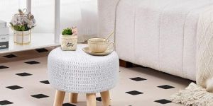 Pouf Ottoman, 100% Cotton