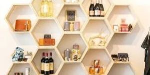 Polished Honeycomb Hexagon Shelf