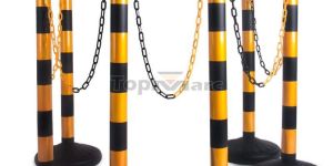 Yellow Mild Steel Safety Chain Barrier
