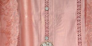Cotton Pink Unstitched Suit