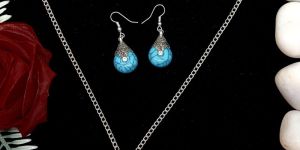 Turquoise Teardrop Jewelry Set