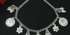 Vintage-Inspired Silver-tone Charm Bracelet