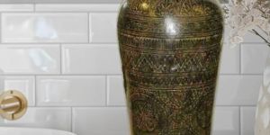 Brass Handicraft Carving Flower POT