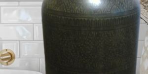 brass handicraft carving flower planter