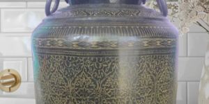 brass handicrafts carving decoration flower planter