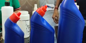 Blue HDPE Toilet Cleaner Bottle