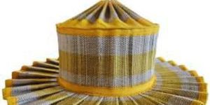 Pleated Checkered Korai Grass Sun Hat