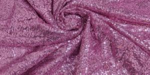 Sequin Embroidery on Soft Net Fabric