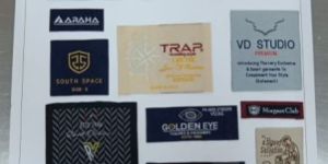 Damask Woven Cloth Label