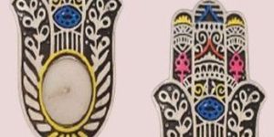 Hamsa Shape Wooden Tealight Candle Holder