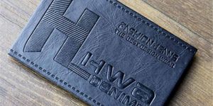 PU Blue Leather Patch