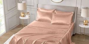 Rose Gold Double Fitted Bamboo Bedsheet