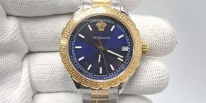versace hellenyium dual tone blue dial store quality swiss watch