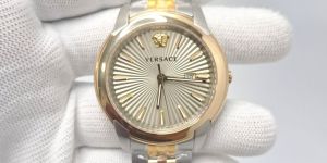 Versace V Urban Dual Tone Golden Dial Store Quality Swiss Watch