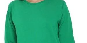 Ladies Round Neck Plain Hoodie Sweatshirt