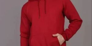 Mens Full Sleeves Plain Zip Hoodies