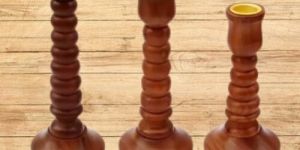 Wooden Candle Stand Set