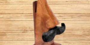 Wooden Nose Shaped Specs Holder