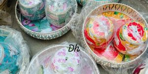 Melamine Pichwai Tray & Bowl Serveware Set with Floral Print